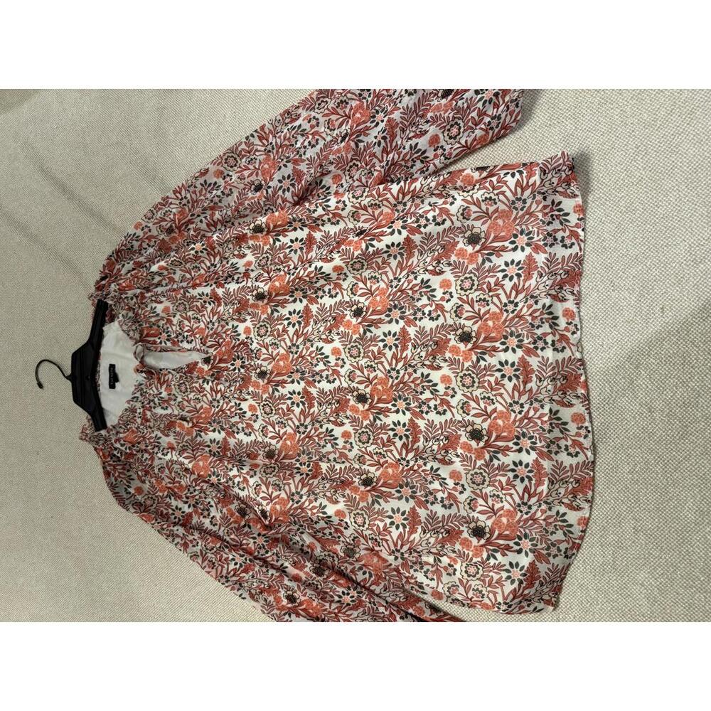 Talbots Floral Print Blouse Size M
